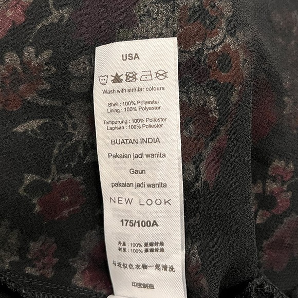 New Look Floral Print Ruffle Wrap Mini Dress Trendy - Picture 5 of 6